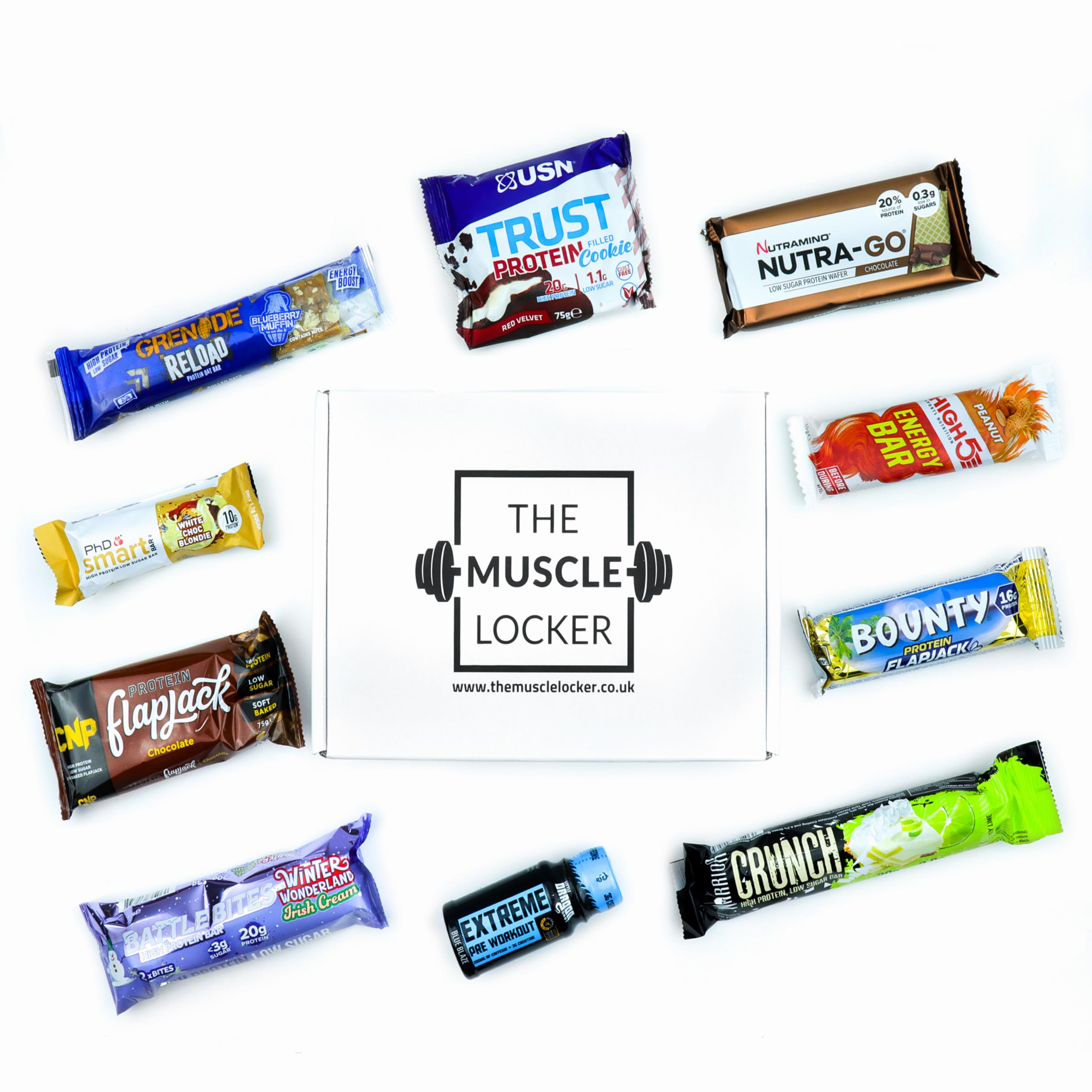 Muscle Locker Protein Snack Box - High Protein Gift Hamper with Energy Bars & Healthy Snacks for Gym Lovers | Perfect Fitness Gift for Men & Women | Post-Workout Recovery & On-The-Go Nutrition