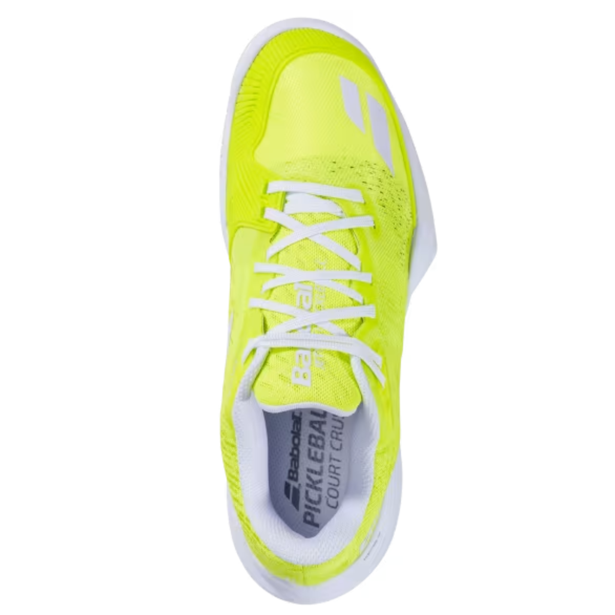 Babolat Jet Mach Women's Pickleball Shoes - Lightweight & Supportive Court Shoes for Women in Fluo Yellow/White | Perfect for Pickleball, Tennis & Indoor Sports