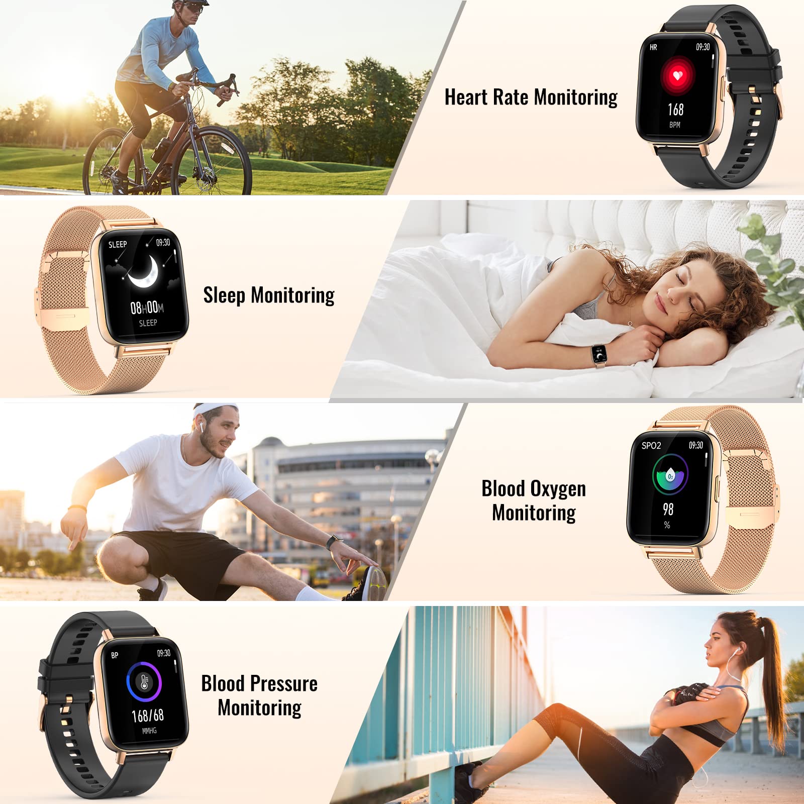 Nemheng Smart Watch for Women & Men - 1.69
