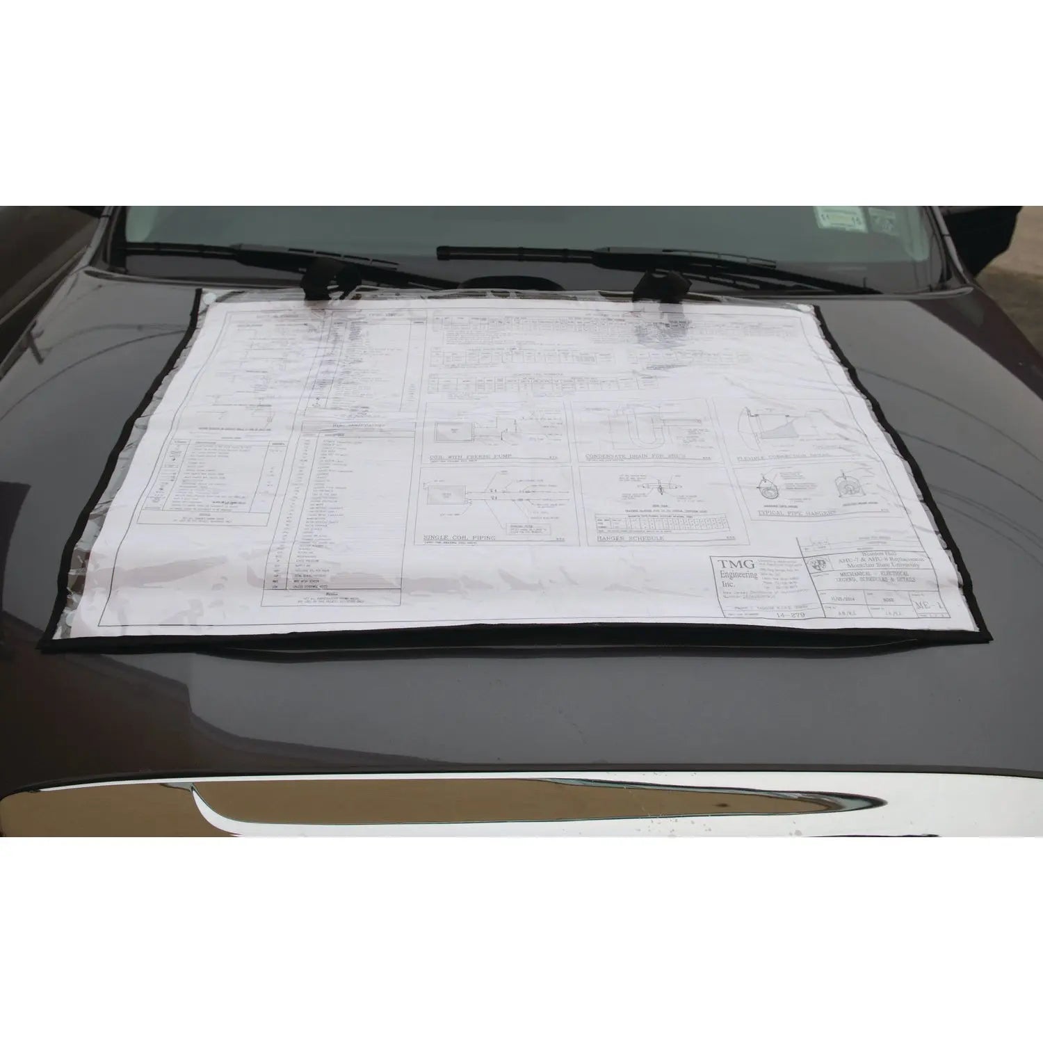 AdirOffice Large Document Protection Blueprint Plan Holder - Clear Arch D Size (24 x 36) for Blueprints, Posters & Artwork - Perfect for Architects, Engineers & Artists