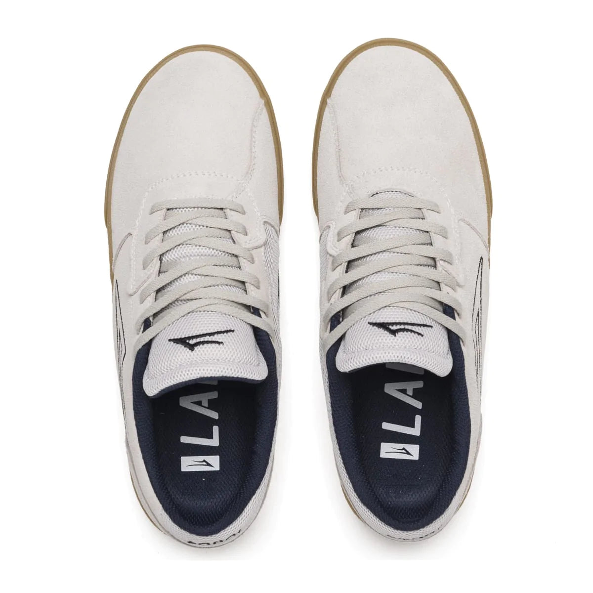 Lakai Cardiff White/Gum Suede Skate Shoes - Men's Classic Low-Top Sneakers for Street Style & Skateboarding | Perfect for Casual Wear & Urban Fashion