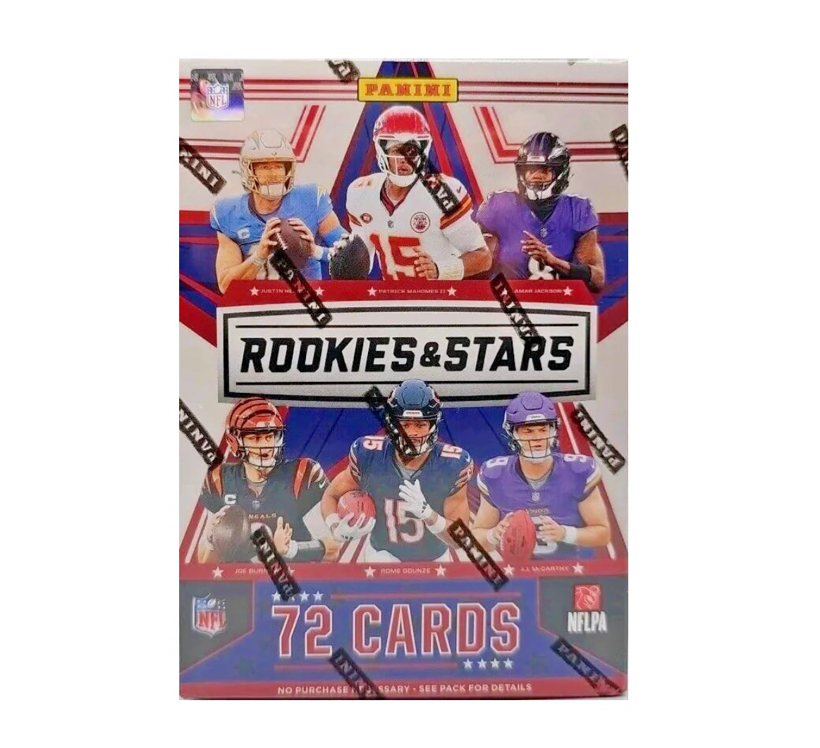 2024 Panini Rookies & Stars Football Blaster Box - NFL Trading Cards for Collectors & Fans - Perfect for Sports Memorabilia Collections & Fantasy Football Drafts