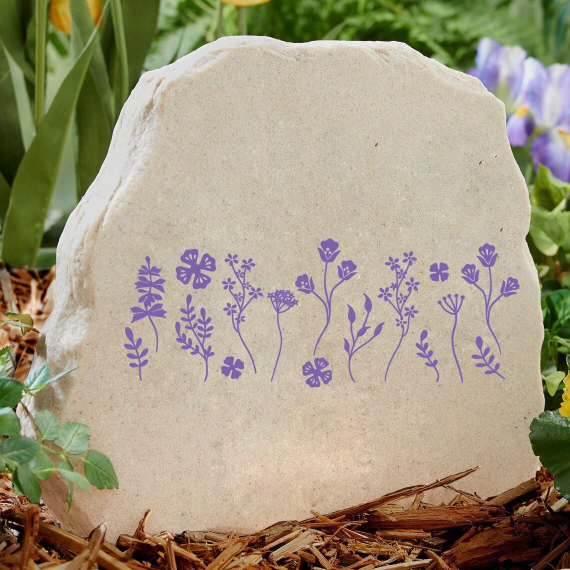 DGAGA Spring Flower Silk Screen Stencils - Self-Adhesive Leaf Stencil for Chalk Paste, Reusable Chalk Mesh Transfers - Perfect for Painting on Wood, Fabric & Garden Decor - DIY Home Crafts & Wall Art Projects