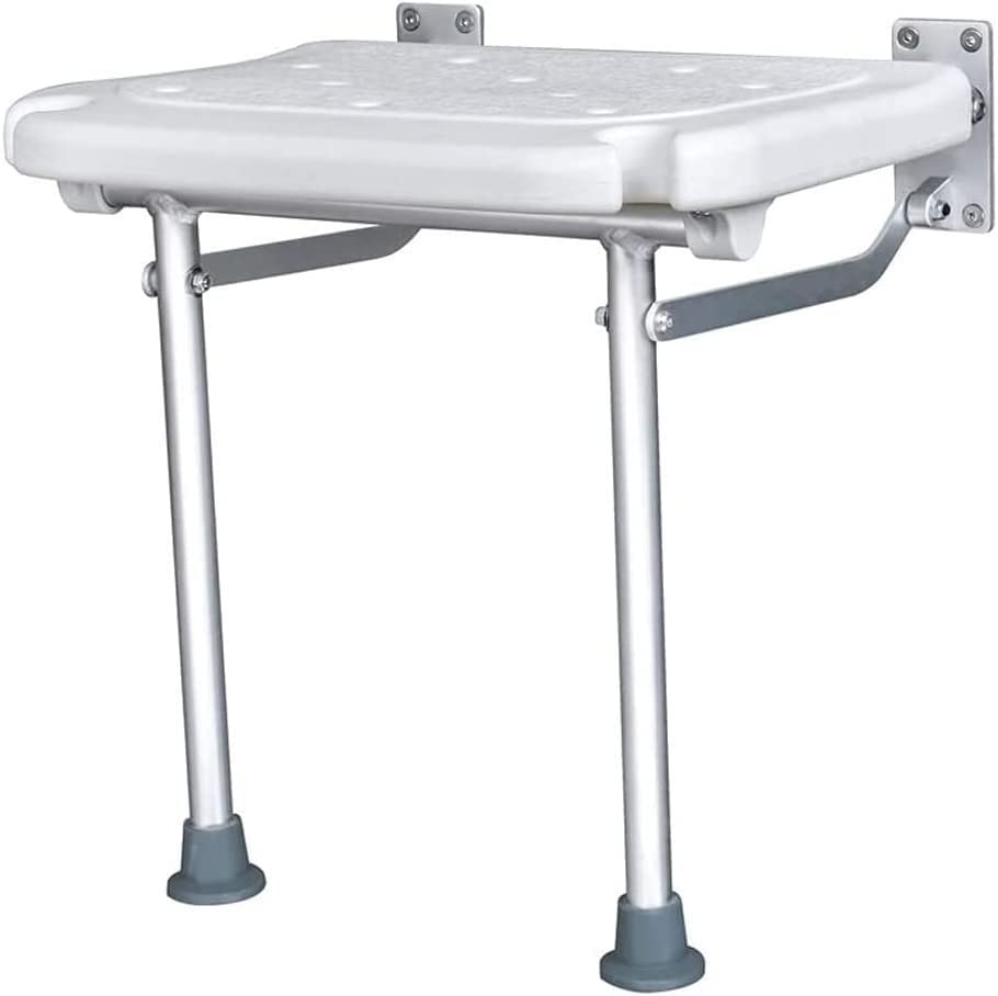 Foldable Wall Mounted Shower Chair for Elderly & Disabled - Anti-Slip Bathroom Stool with Adjustable Height | Portable Shower Seat for Safe Bathing | Perfect for Seniors, Rehab Patients & Home Care Use