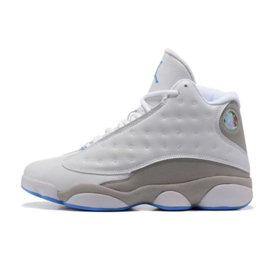 Air Jordan 13 Retro Sneakers - Neutral Grey & University Blue Colorway | Men's Basketball Shoes for Court & Street Style