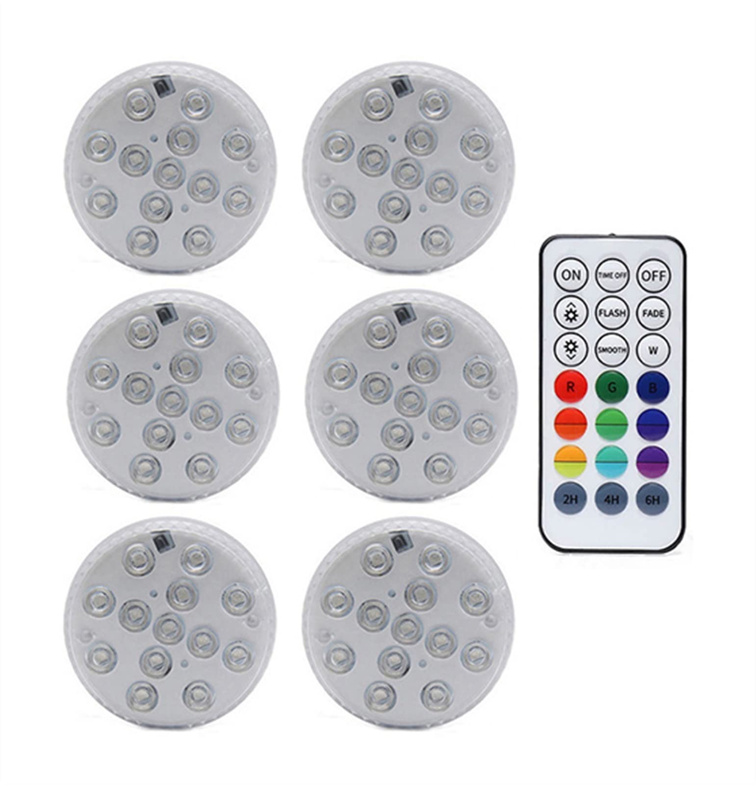 Xinxinchaoshi RGB Submersible LED Pond Light with Magnet & Remote - 13 Color Changing Underwater Light for Pools, Fish Tanks, Vases & Bathtubs | Outdoor Water Feature & Nighttime Aquarium Decoration