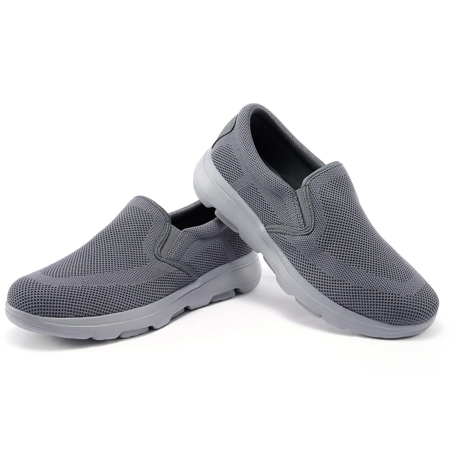 TIOSEBON Men's Breathable Mesh Slip-On Loafers - Lightweight Walking Shoes for Work, Driving & Tennis | Comfortable Casual Shoes for Men