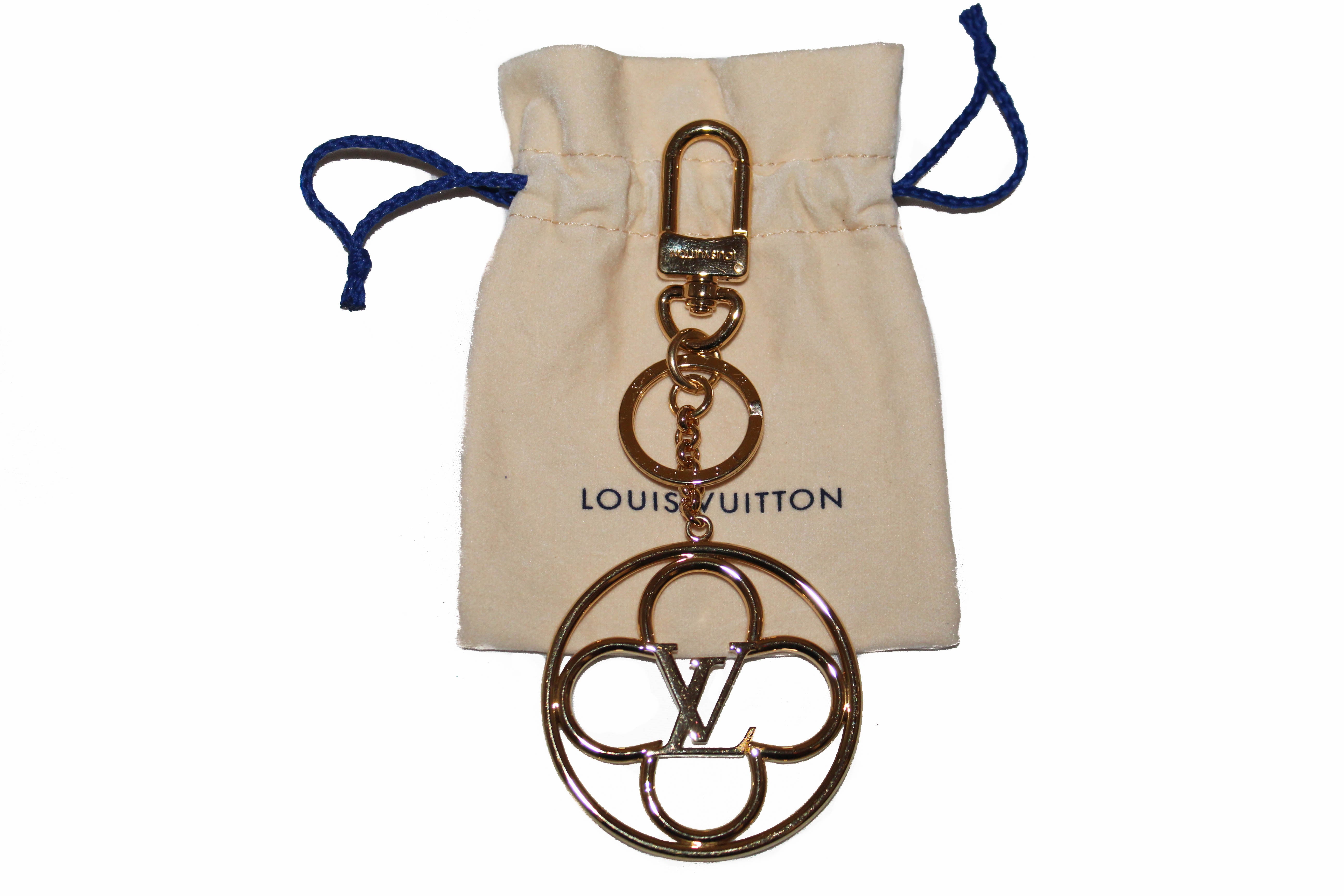 Authentic Louis Vuitton Gold Flower Finesse Bag Charm & Key Holder - Luxury Purse Accessory for Handbags, Wallets & Keys - Perfect for Everyday Use & Gift Giving