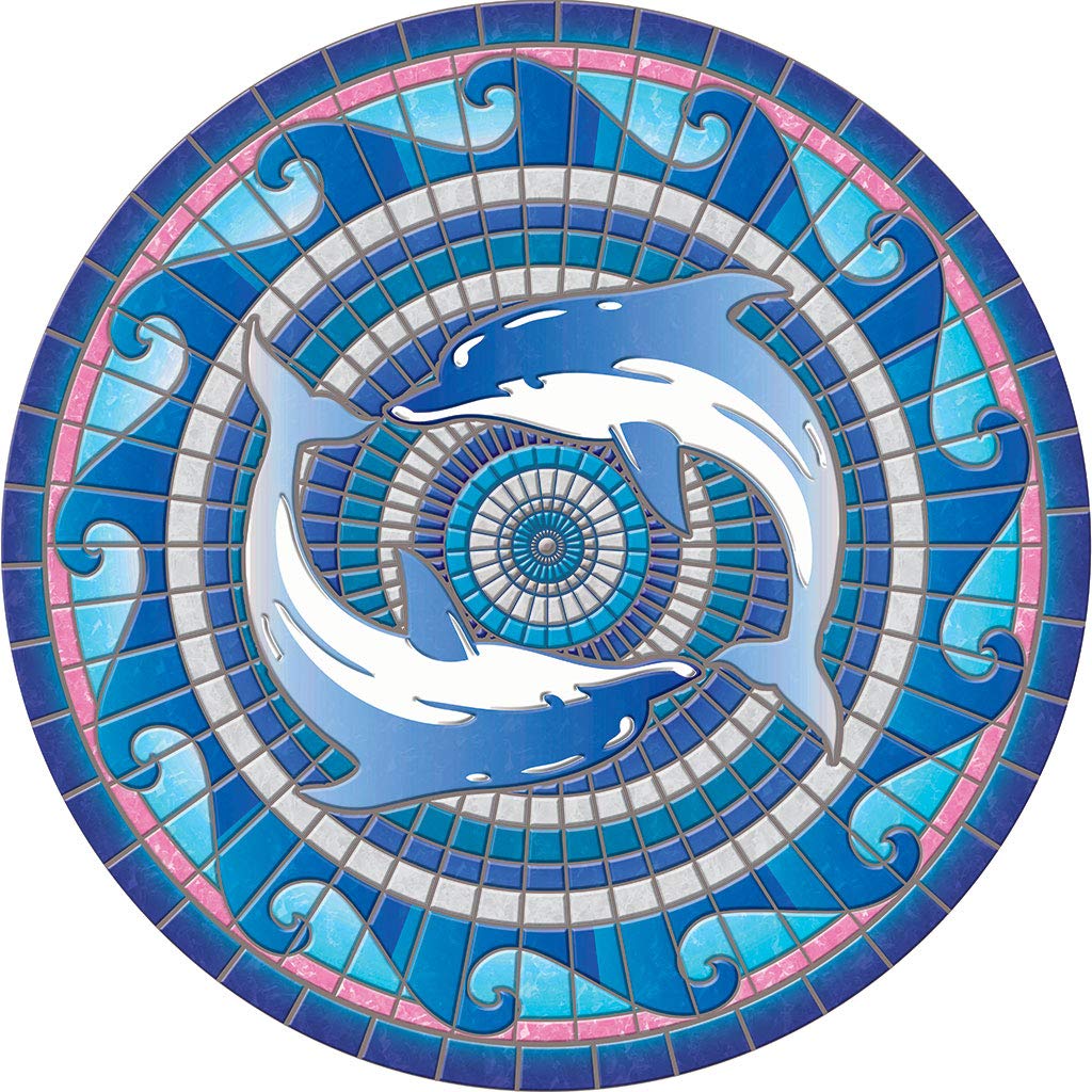 Non-Slip Drop-in Dolphins Vinyl Swimming Pool Mat - 29