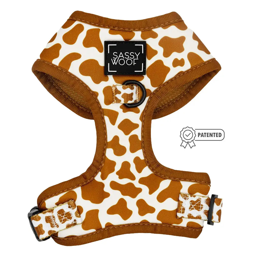 Premium Adjustable Chocolate Milk Dog Harness - Comfortable & Secure Fit for Small to Medium Dogs - Perfect for Walking, Hiking & Outdoor Adventures