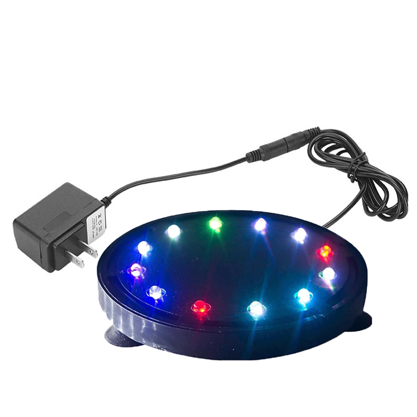 12 LED Aquarium Bubble Light - 5 Inch Submersible Air Stone for Fish Tank, Turtle Tank Decoration | Energy Efficient LED Bubbler Lamp with Air Pump | Perfect for Home Aquariums, Office Fish Tanks & Aquatic Pet Habitats