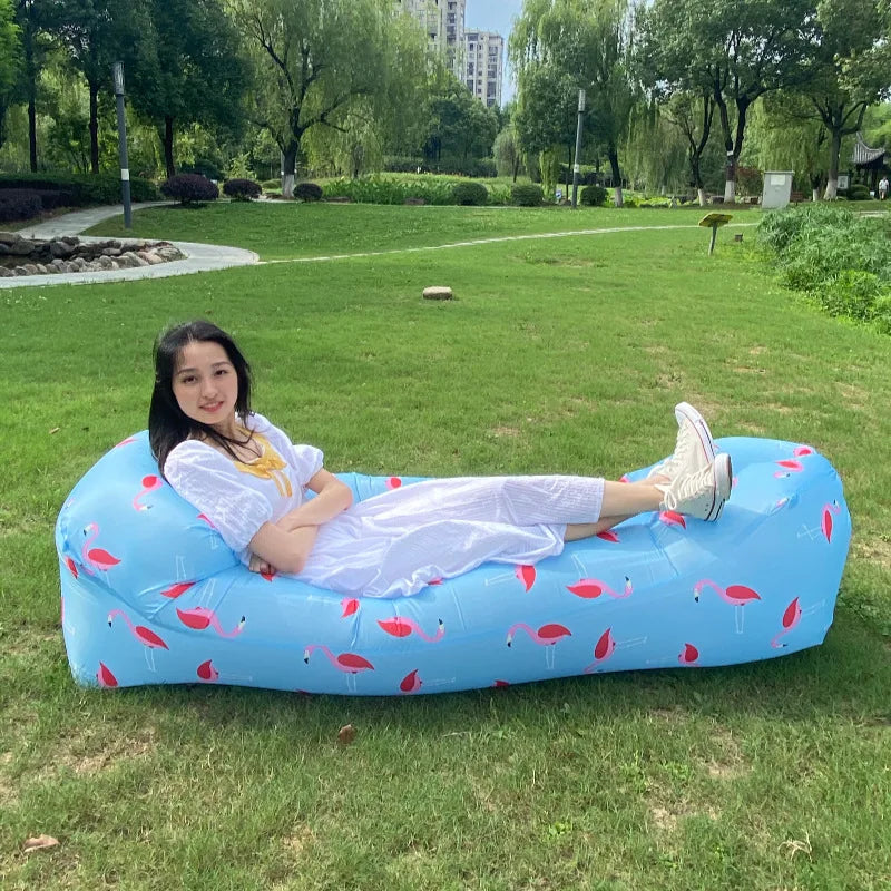 Inflatable Lounger Air Sofa Chair - Portable Outdoor Couch for Camping, Beach, Picnics & Travel | Lightweight & Compact for Easy Carry | Perfect for Relaxing in Backyard, Park or Poolside
