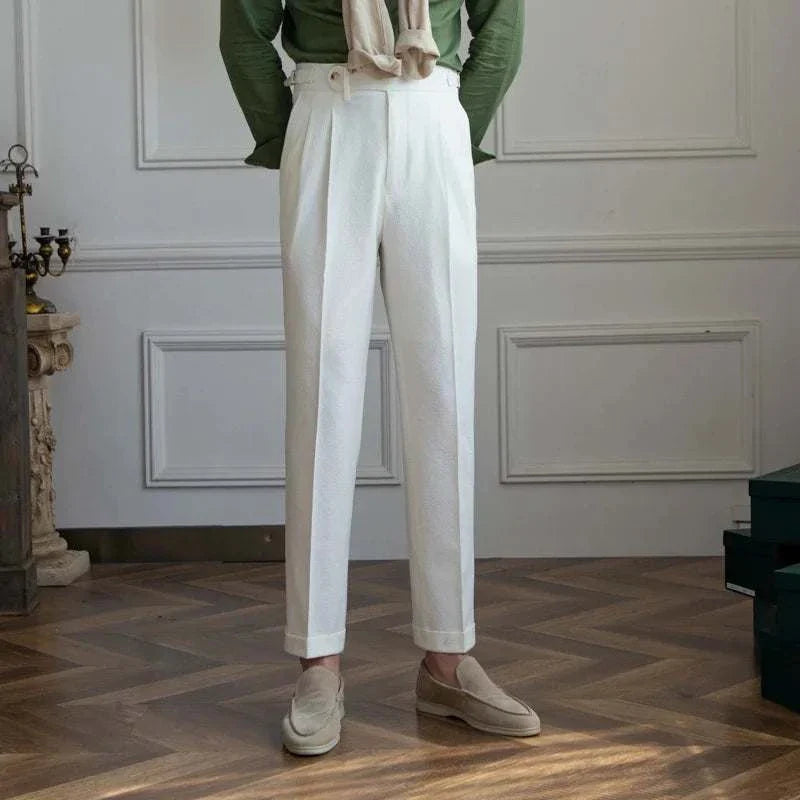 Italian Designer High Waist Office Pants for Women - Professional Work Trousers for Business Casual & Formal Workwear