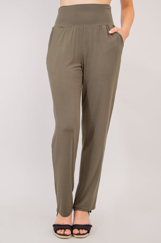 Clair Women's Bamboo Khaki Pants - Soft, Breathable & Comfortable for Yoga, Travel & Everyday Wear