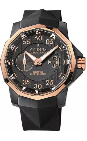 Corum Admiral's Cup Challenger Titanium & 18K Rose Gold Men's Luxury Watch - Waterproof Chronograph for Diving, Business & Formal Occasions