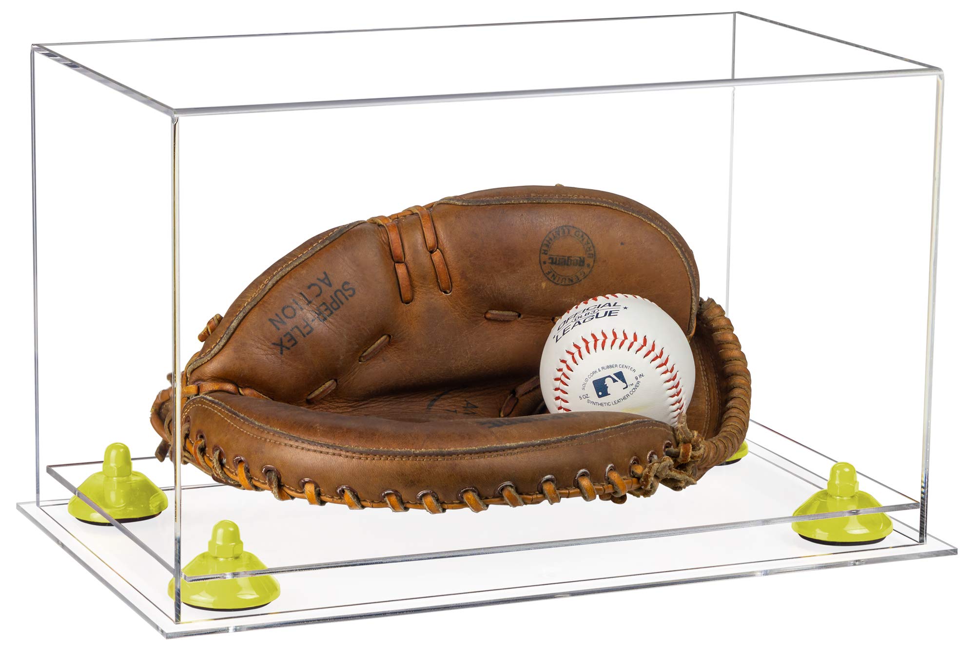 Premium Acrylic Full-Size Baseball Catcher's Glove Display Case - Clear Protective Box for Collectibles & Memorabilia - Perfect for Showcasing in Home, Office, or Sports Memorabilia Collections