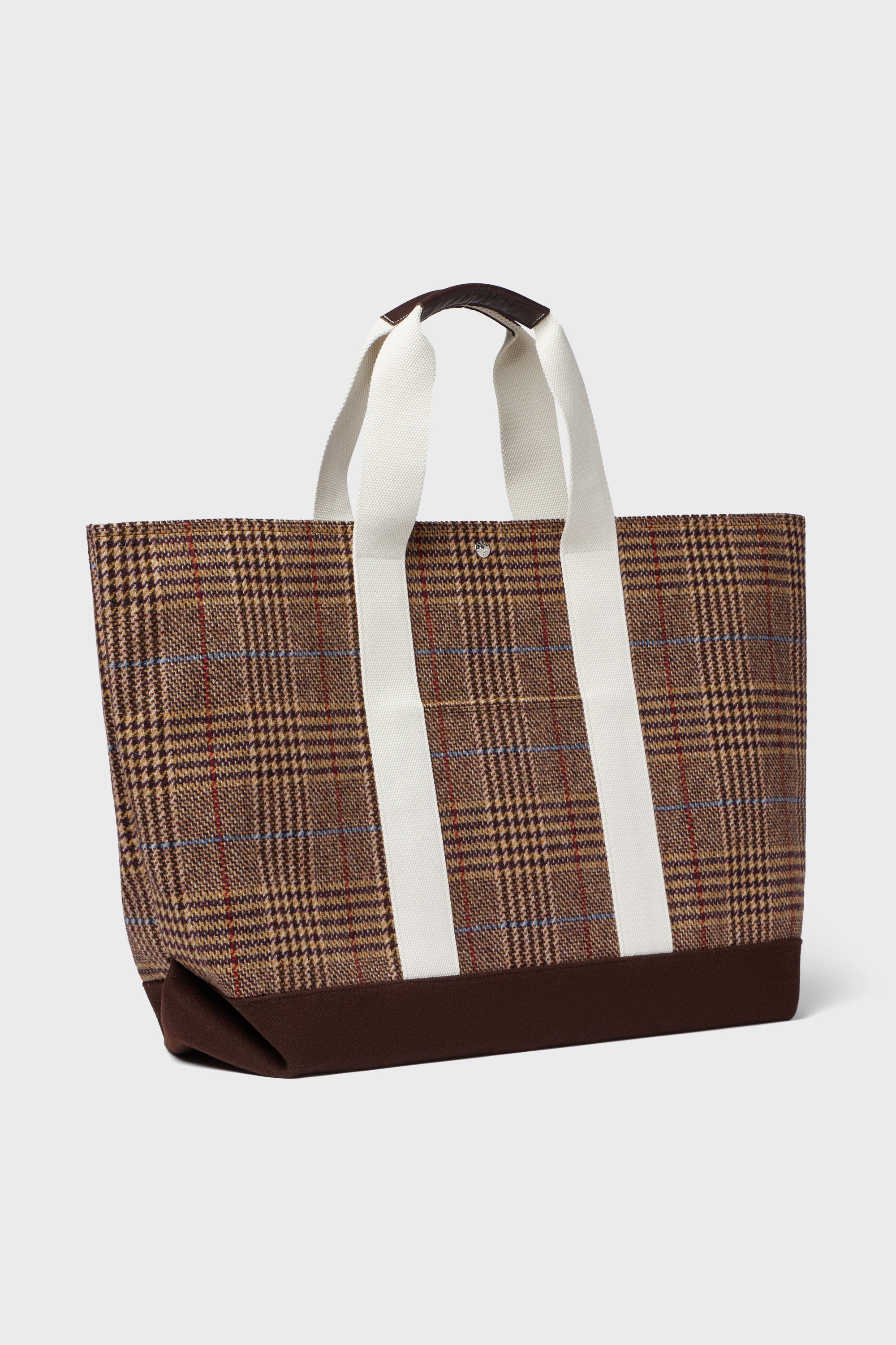 Bordeaux Plaid Extra Large Tool Tote Bag - Durable & Spacious for Work, Travel, and Outdoor Activities