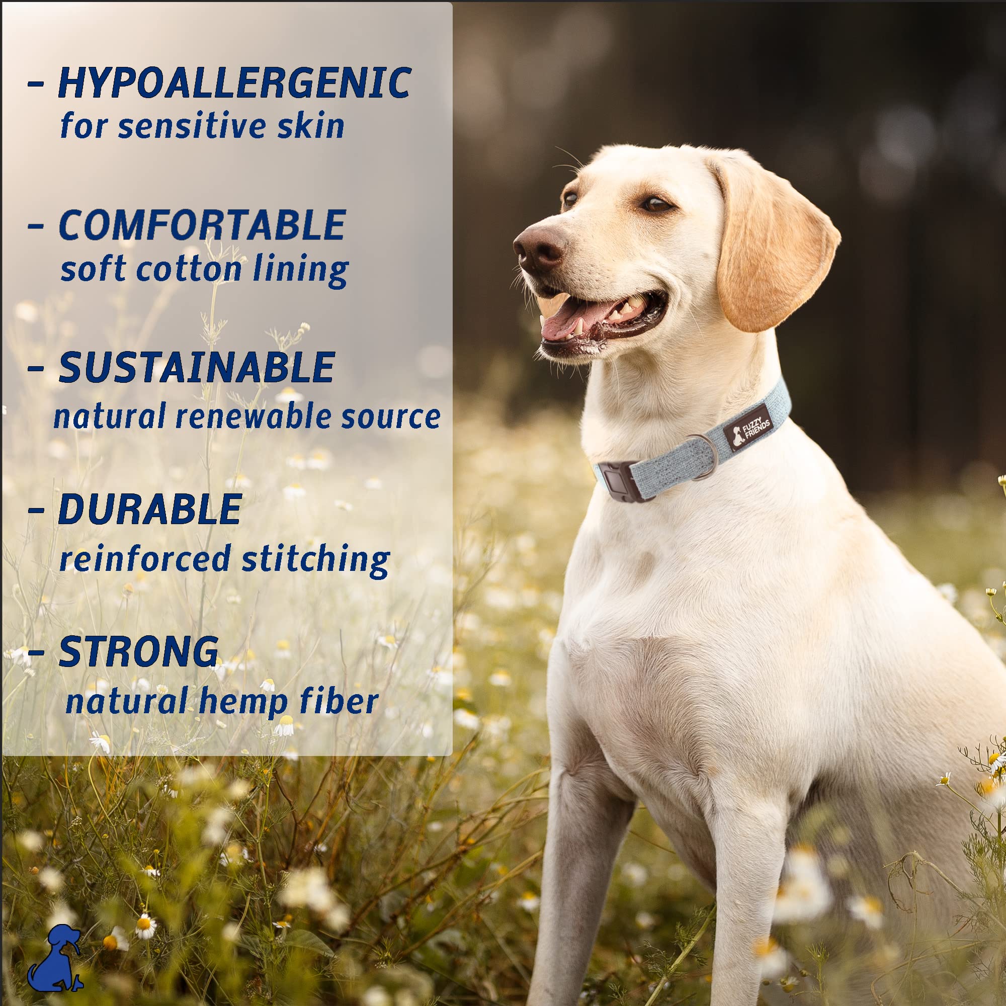 **DK Green Hemp Dog Leash – Eco-Friendly, Hypoallergenic, Chemical-Free – Sustainable Hemp Leash for Sensitive Skin & Allergies – Perfect for Daily Walks, Hiking & Outdoor Adventures**