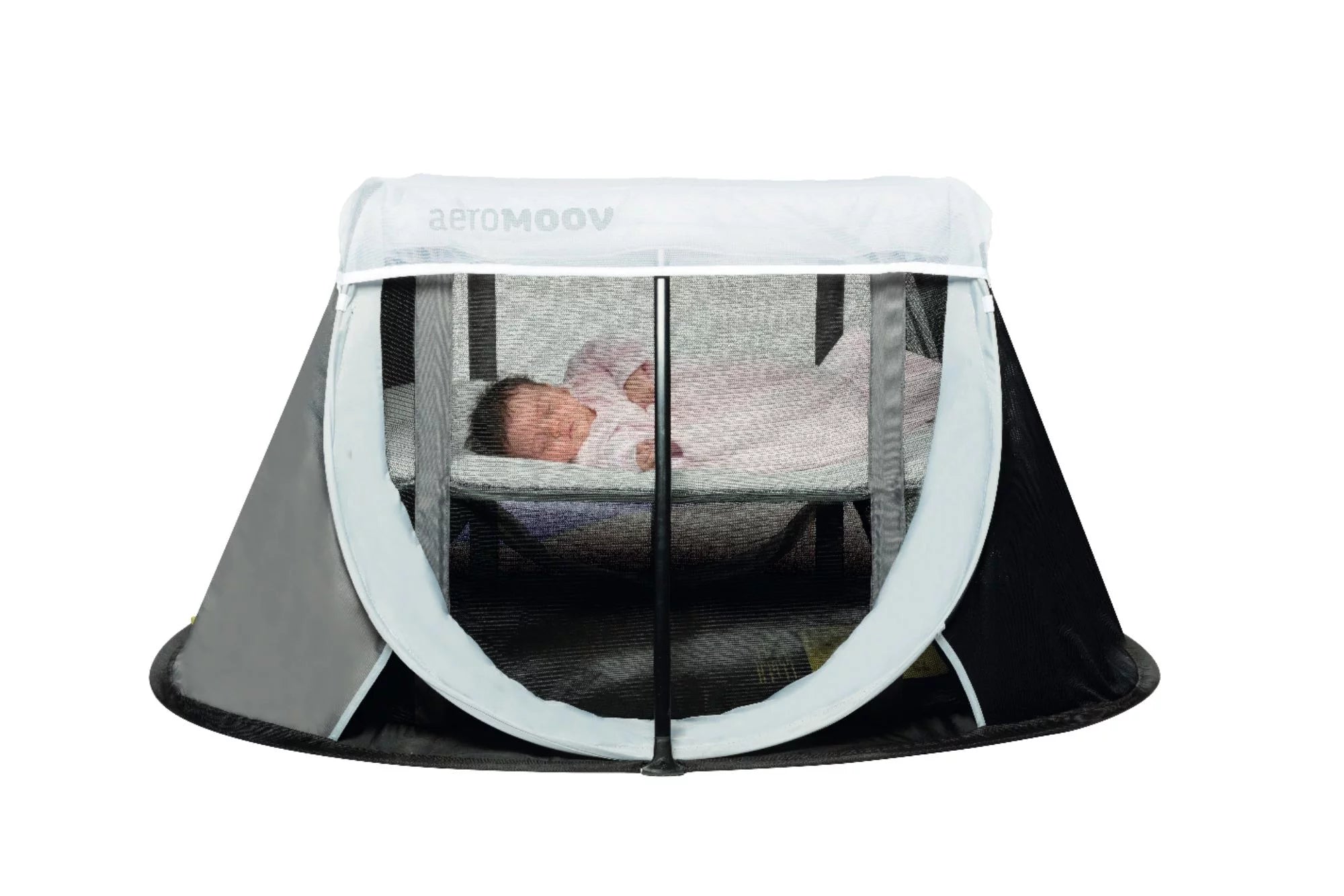AeroMoov Instant Travel Cot with Mosquito Net & Sunshade - Portable Baby Bed for Camping, Beach, and Outdoor Adventures