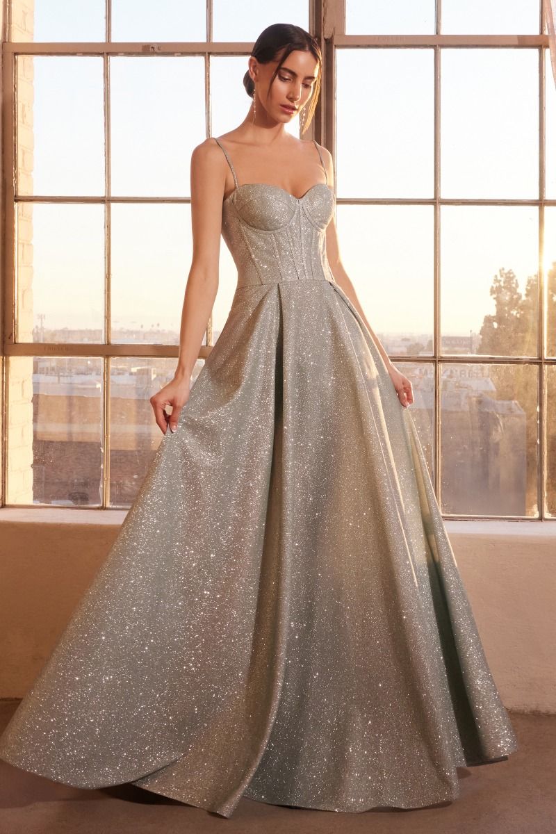 Amoris T706 Shimmering A-Line Gown for Women - Elegant Evening Dress for Prom, Wedding, Party & Special Occasions