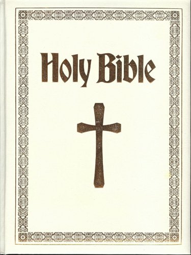Holy Bible - The New American Bible Red Letter Edition (Catholic Version) - White Cover with Gold Lettering - Perfect for Worship, Bible Study & Gift Giving