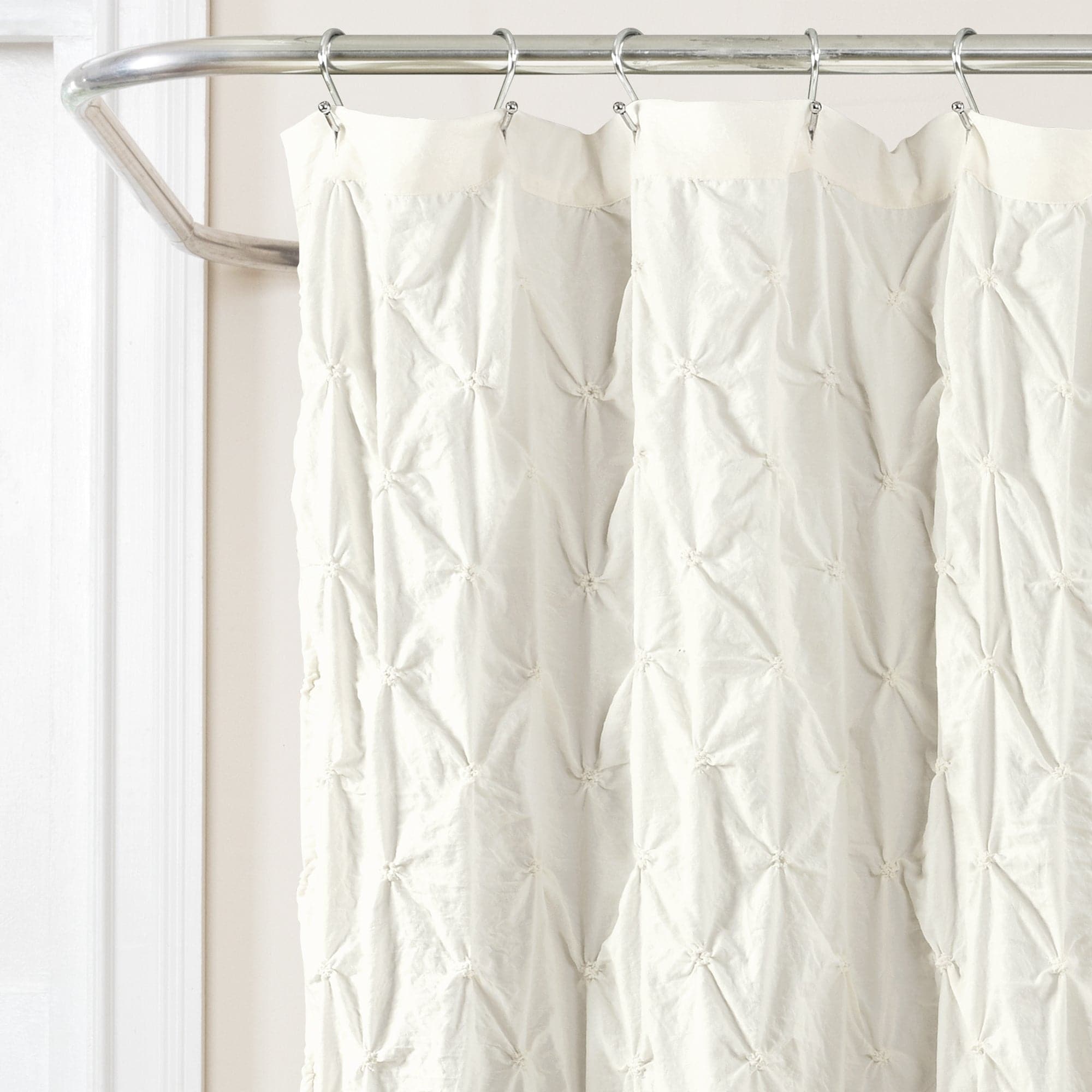 Elegant Ravello Pintuck Shower Curtain - Waterproof Bathroom Decor for Modern Homes | Perfect for Spa-Like Showers & Luxury Bathrooms