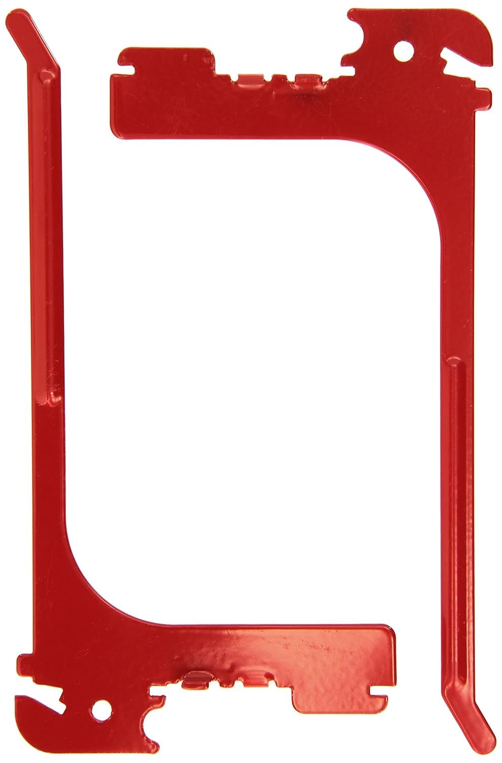 Wall Control 2 Pack Red 6in Metal Hooks - Rust Resistant for Garage Tool Storage & Organization