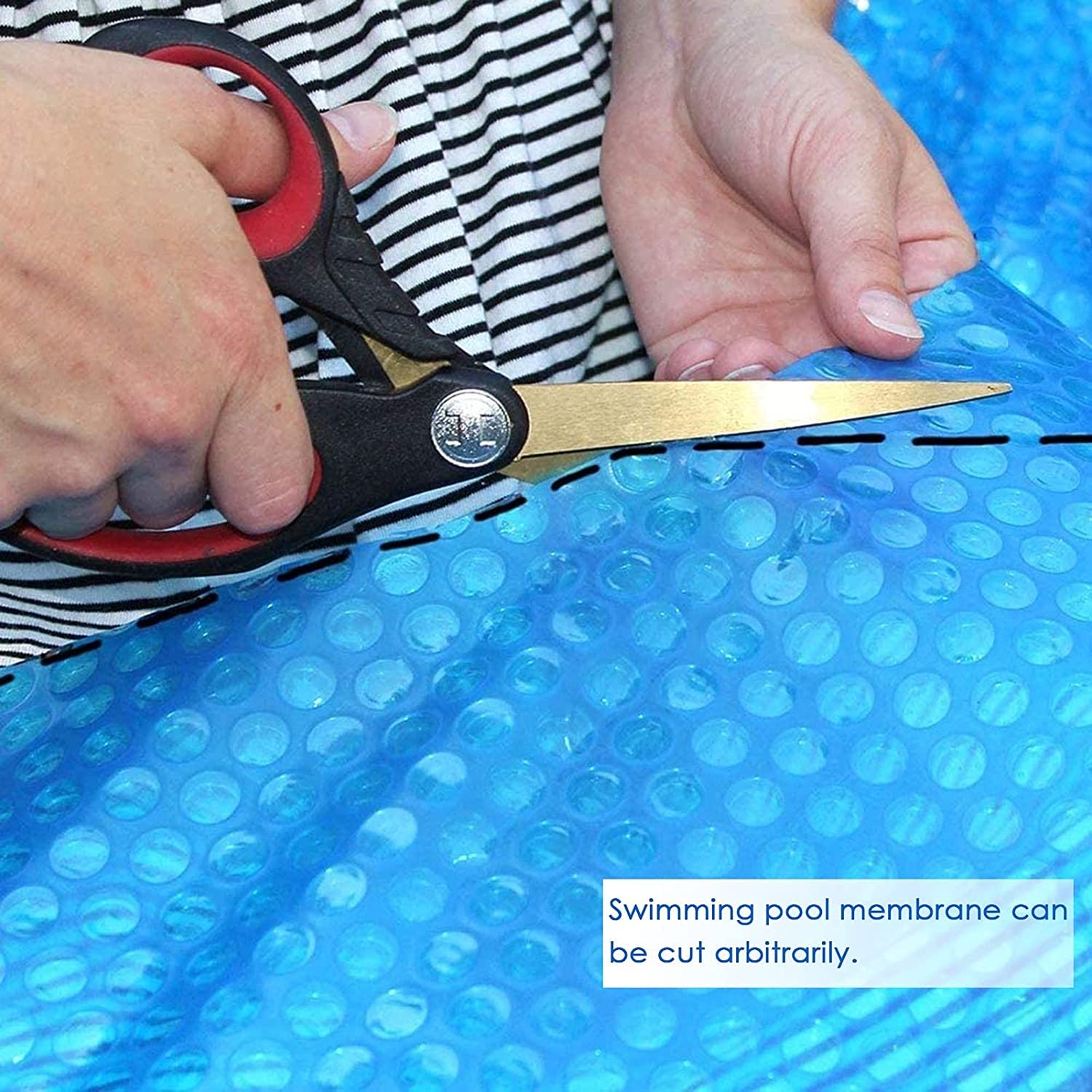 Heavy Duty Rectangular Solar Tarpaulin - 400x460cm (13ftx15ft) Blue Heat Insulation Film Blanket for Hot Tub & Swimming Pool Protection | UV Resistant, Weatherproof Cover for Outdoor Use, Spa Maintenance, Winter Pool Covers