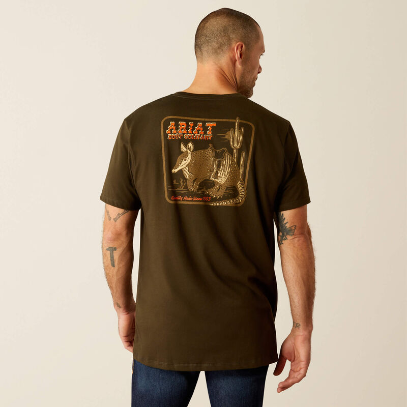 Ariat Armadillo on a Half Shell T-Shirt - Comfortable Cotton Tee for Men & Women - Perfect for Casual Wear, Outdoor Activities & Western Style