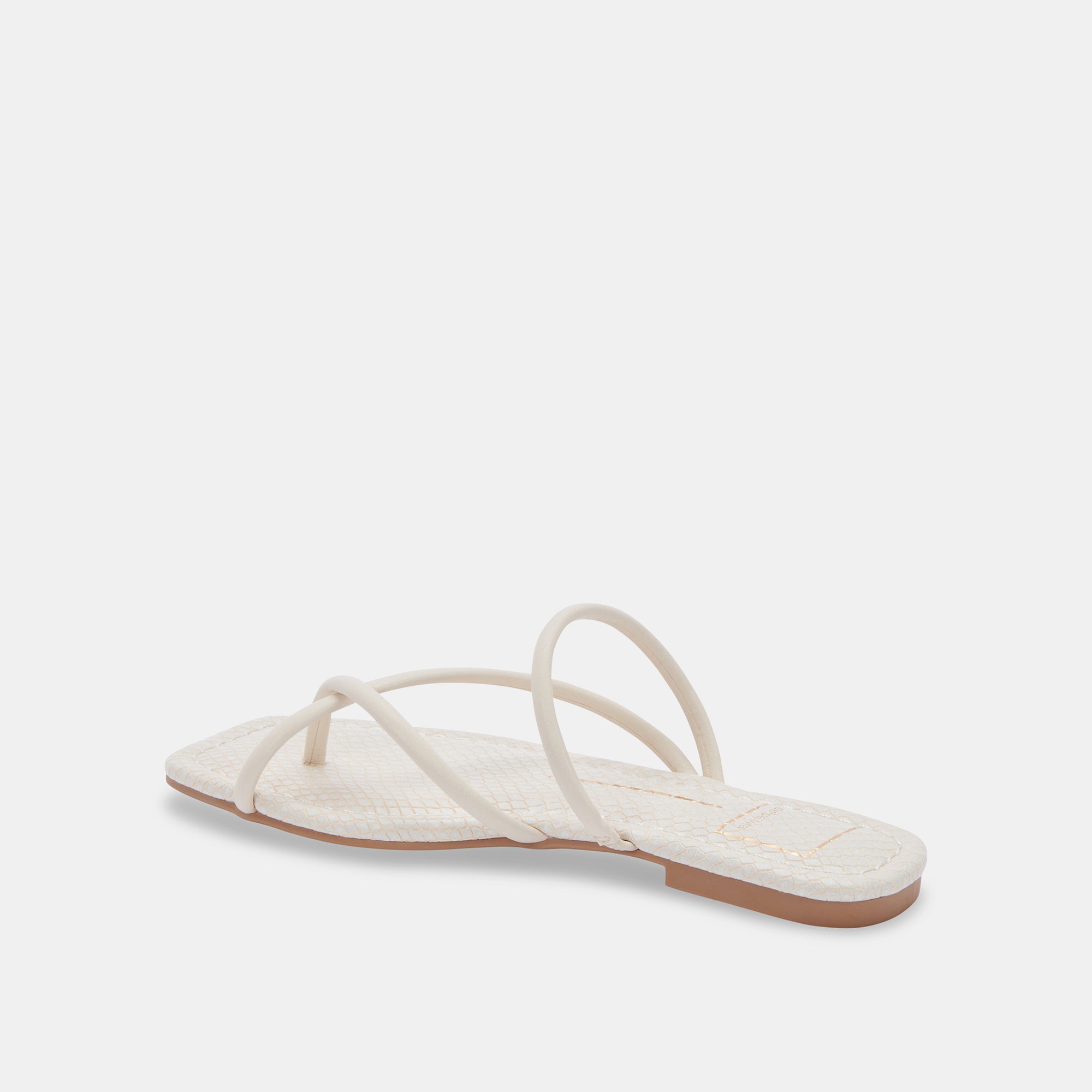 LEANNA Women's Comfortable Sandals - Soft Cream Leather Straps with Cushioned Footbed | Perfect for Beach, Vacation, and Summer Outfits
