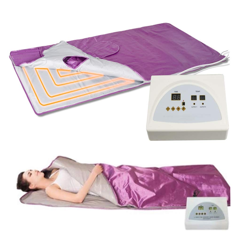 Lolicute Sauna Blanket - 650W Professional Sauna Heating Blanket (70 x 32 inches) with Dual Heating Zones for Weight Loss & Anti-Aging | Portable Home Spa for Body Slimming, Detox & Relaxation