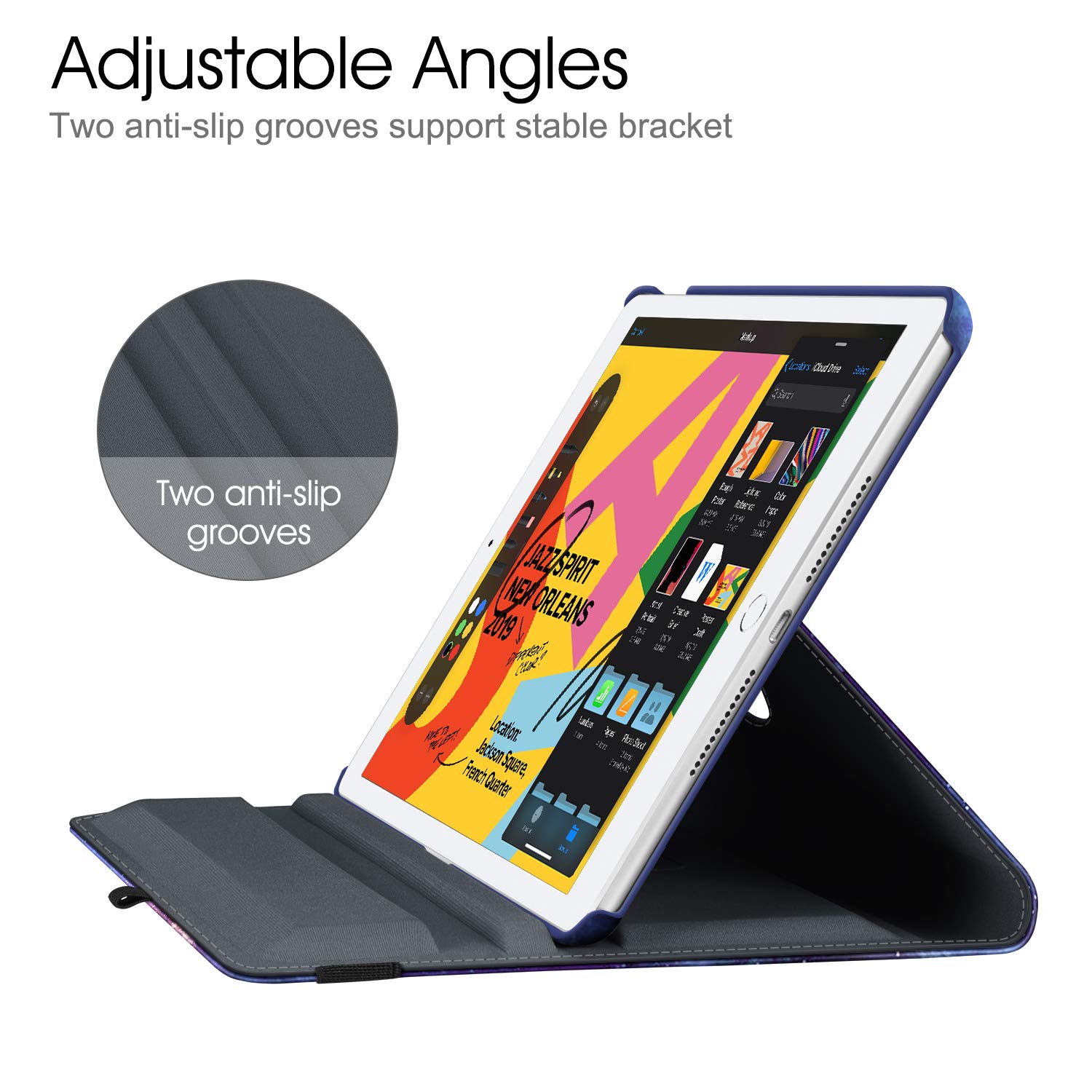 Fintie 360 Rotating Stand Case for iPad 9th/8th/7th Generation 10.2 Inch (2021/2020/2019) - Protective Back Cover with Auto Wake/Sleep, Compatible with iPad 10.2