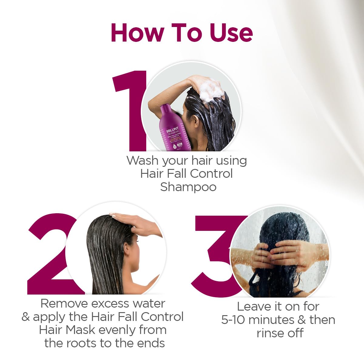 BBLUNT Hair Fall Control Hair Mask with Pea Protein & Caffeine - 250g | Reduces Hair Loss, Strengthens & Repairs Damaged Hair | Shine Enhancing Formula | For Daily Use at Home or Salon
