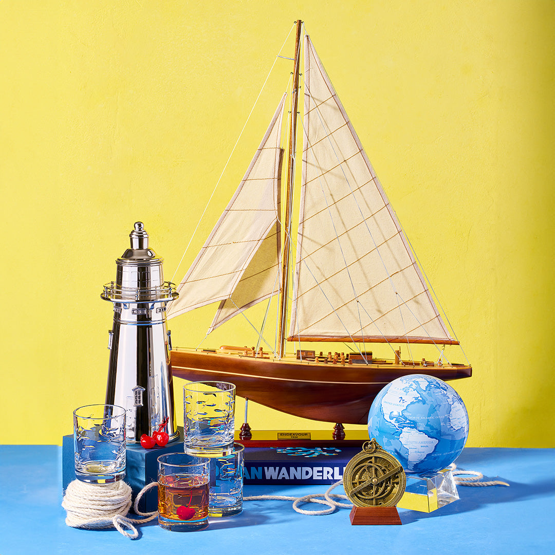 Endeavour Sailboat Model - Handcrafted Wooden Ship Replica - Perfect for Home Decor, Office Display & Nautical Gifts