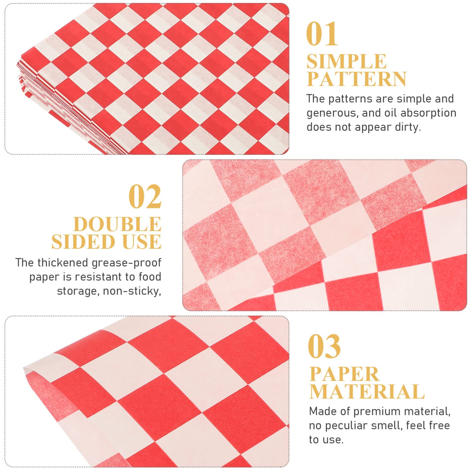 HEMOTON 24-Pack Oil Absorbent Sheets - Greaseproof Sandwich Wrappers, Burger Liners & Baking Paper for Restaurants, Food Prep & Home Cooking | Ideal for Burgers, Sandwiches, Cheese Wrapping & Baking Accessories