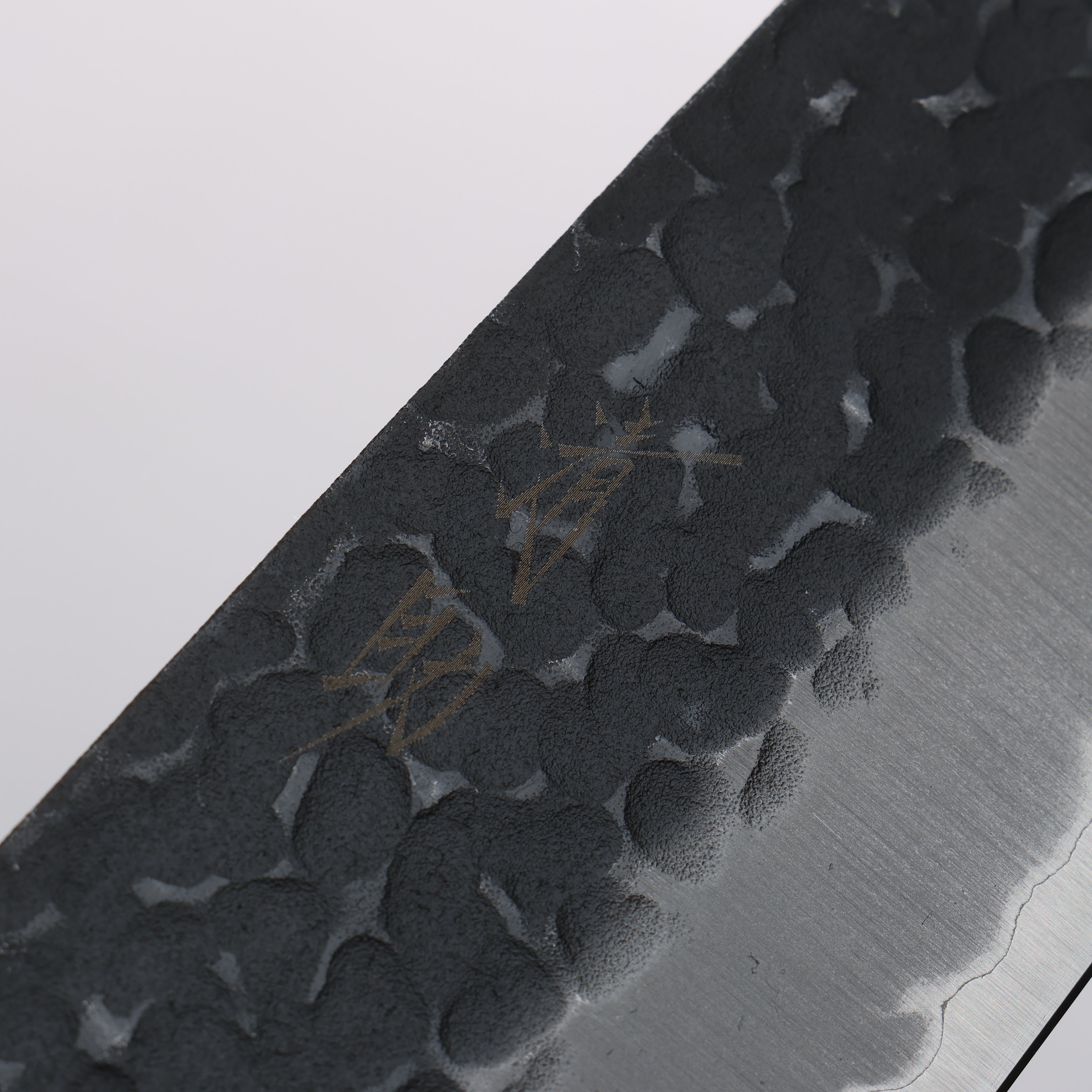 Premium Seisuke Shitan Blue Super Hammered Kurouchi Gyuto Japanese Chef Knife 210mm - High-Carbon Steel Blade with Ergonomic Shitan Handle for Professional Chefs & Home Cooking