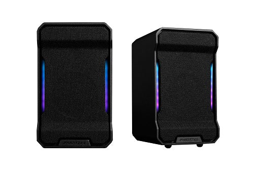 Evolv Sound Mini USB A Speakers with Digital RGB Lighting - Portable Computer Speakers for Gaming, Music & Home Office - Perfect for PC, Laptop & Desktop Setup