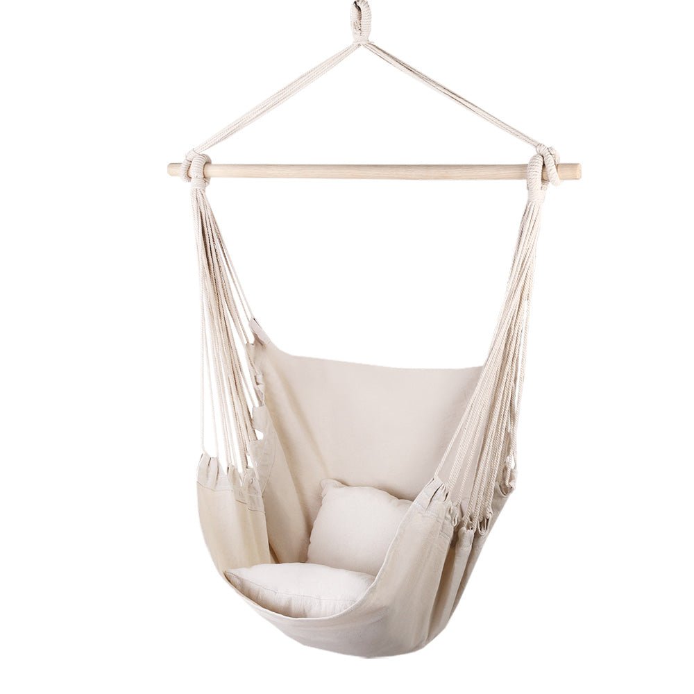Comfortable Outdoor Hammock Chair with Cushion & Pillow - Perfect for Camping, Backyard Relaxation, and Patio Lounging