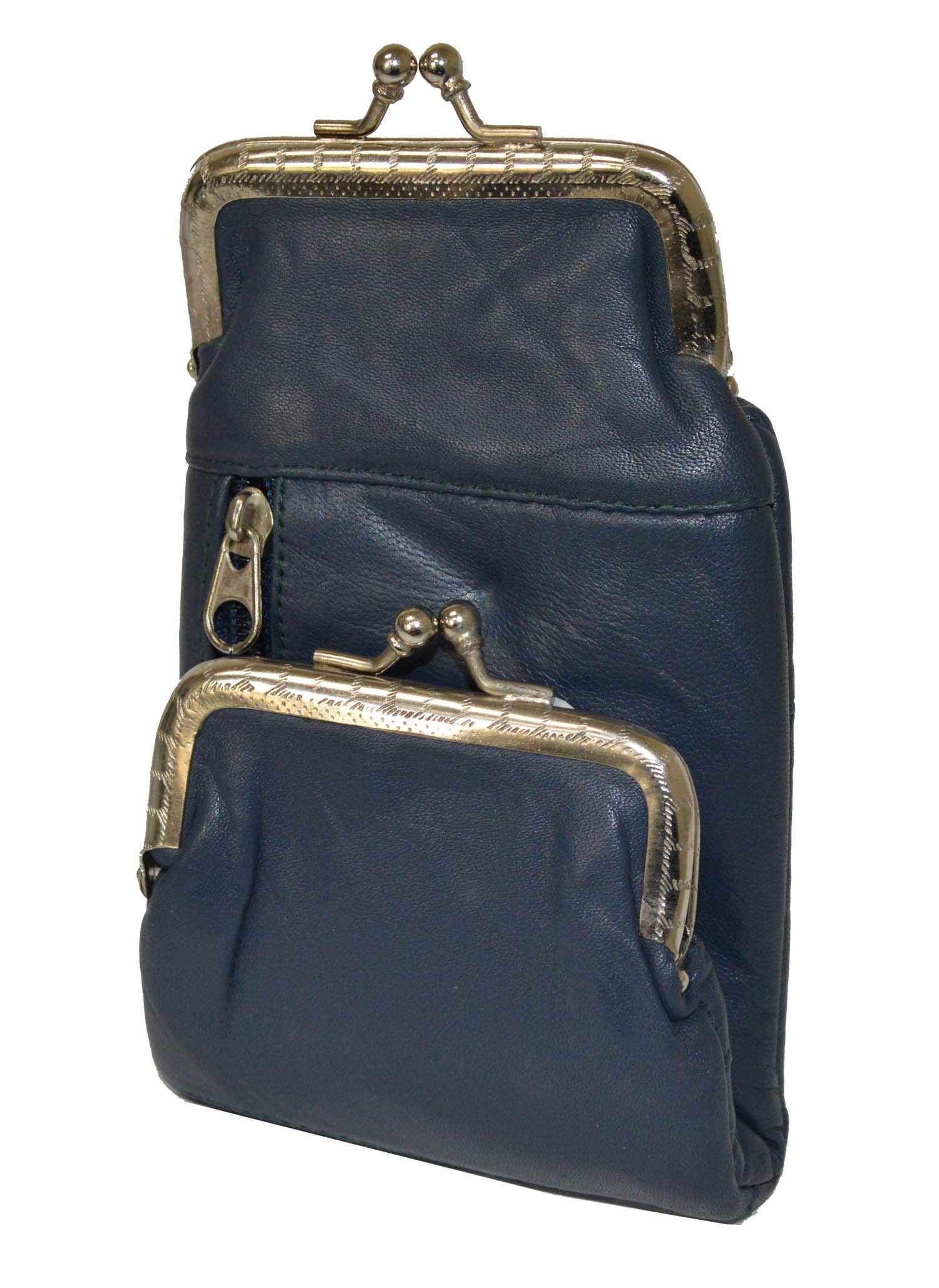 Genuine Leather Cigarette & Lighter Holder Case with Secure Twist Clasp - Premium Navy Blue Travel Accessory for Men | Perfect for Outdoor Adventures, Camping & Daily Use