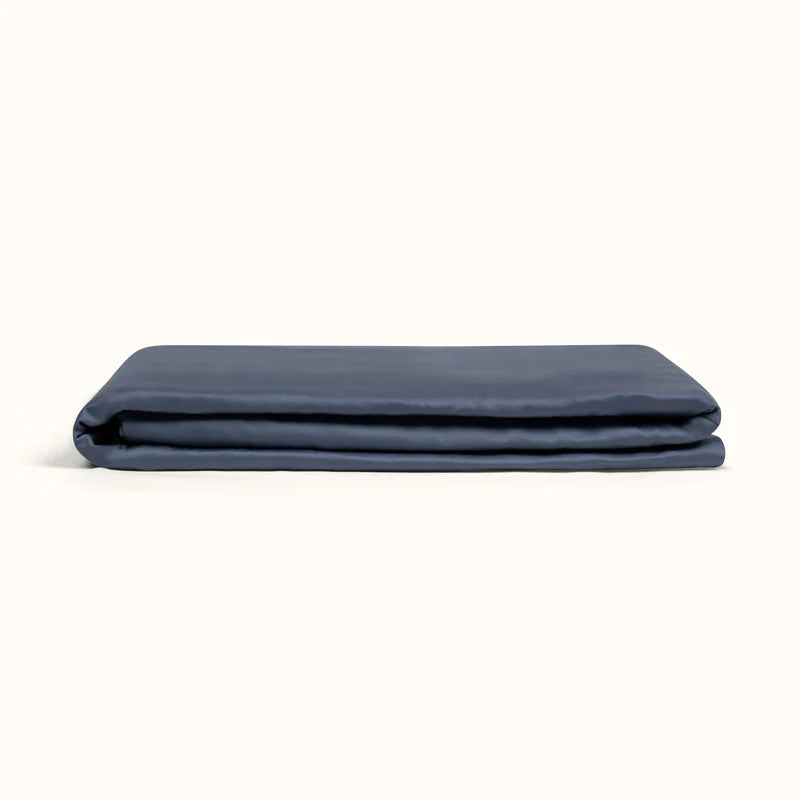Luxury Metallic Blue Bamboo Duvet Cover Set - Soft & Breathable Queen/King Size Bedding - Perfect for Modern Bedrooms & Cozy Home Decor