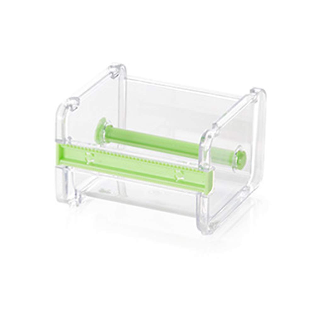 1 Piece Green Paper Tape Cutting Dispenser - Desktop Tape Cutter & Organizer for Masking Tape, DIY Stickers - Perfect for Office, Crafting & Home Organization