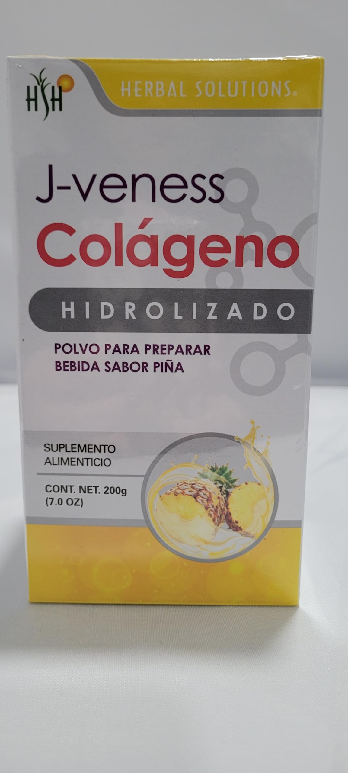 J-Veness Pineapple Flavored Collagen Powder - Hydrolyzed Collagen Supplement for Skin, Hair & Joint Support - Perfect for Smoothies, Coffee & Post-Workout Recovery