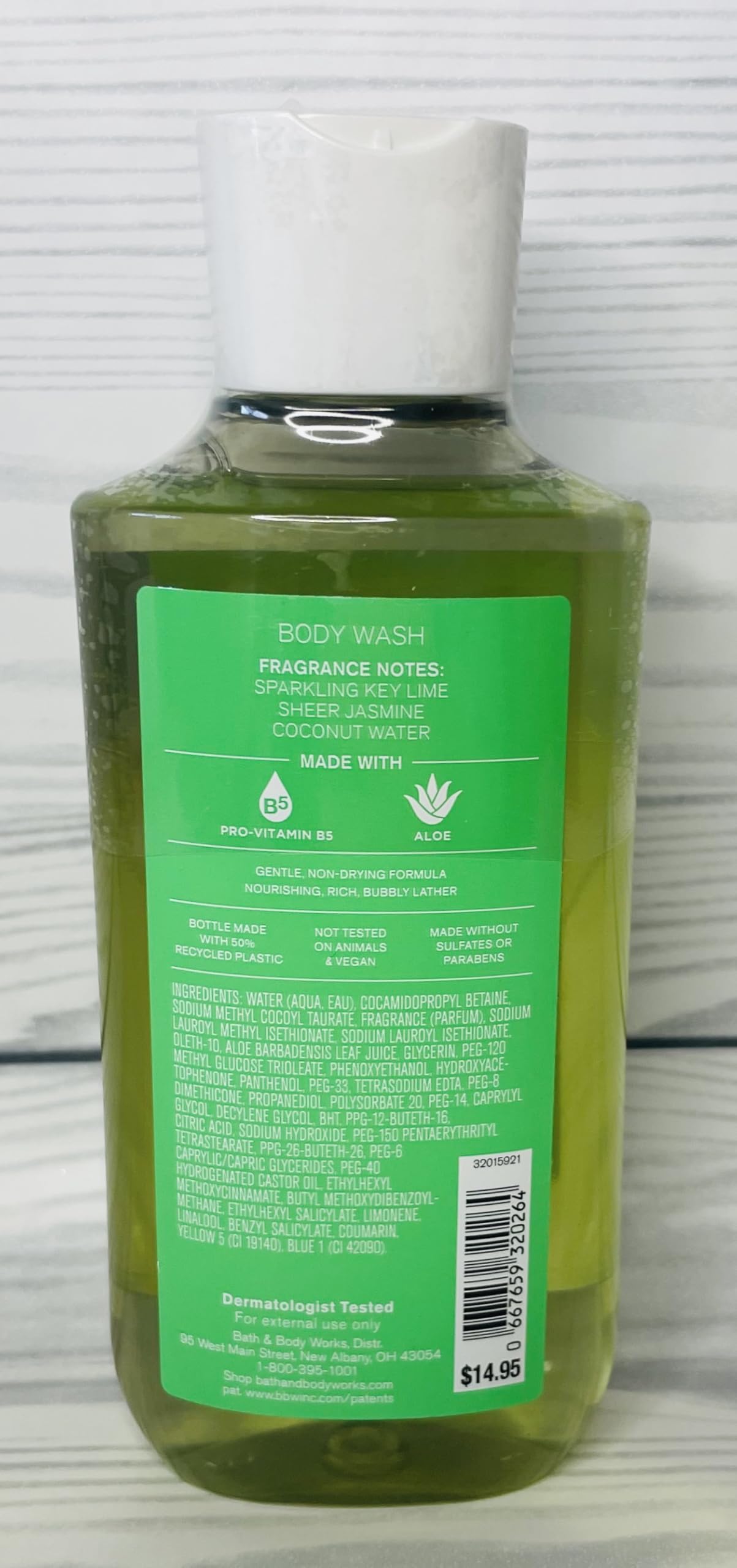 Bath & Body Works Coconut Lime Verbena Body Wash - 10 oz Refreshing Shower Gel for Women & Men - Perfect for Morning Showers, Spa Days & Tropical Getaways
