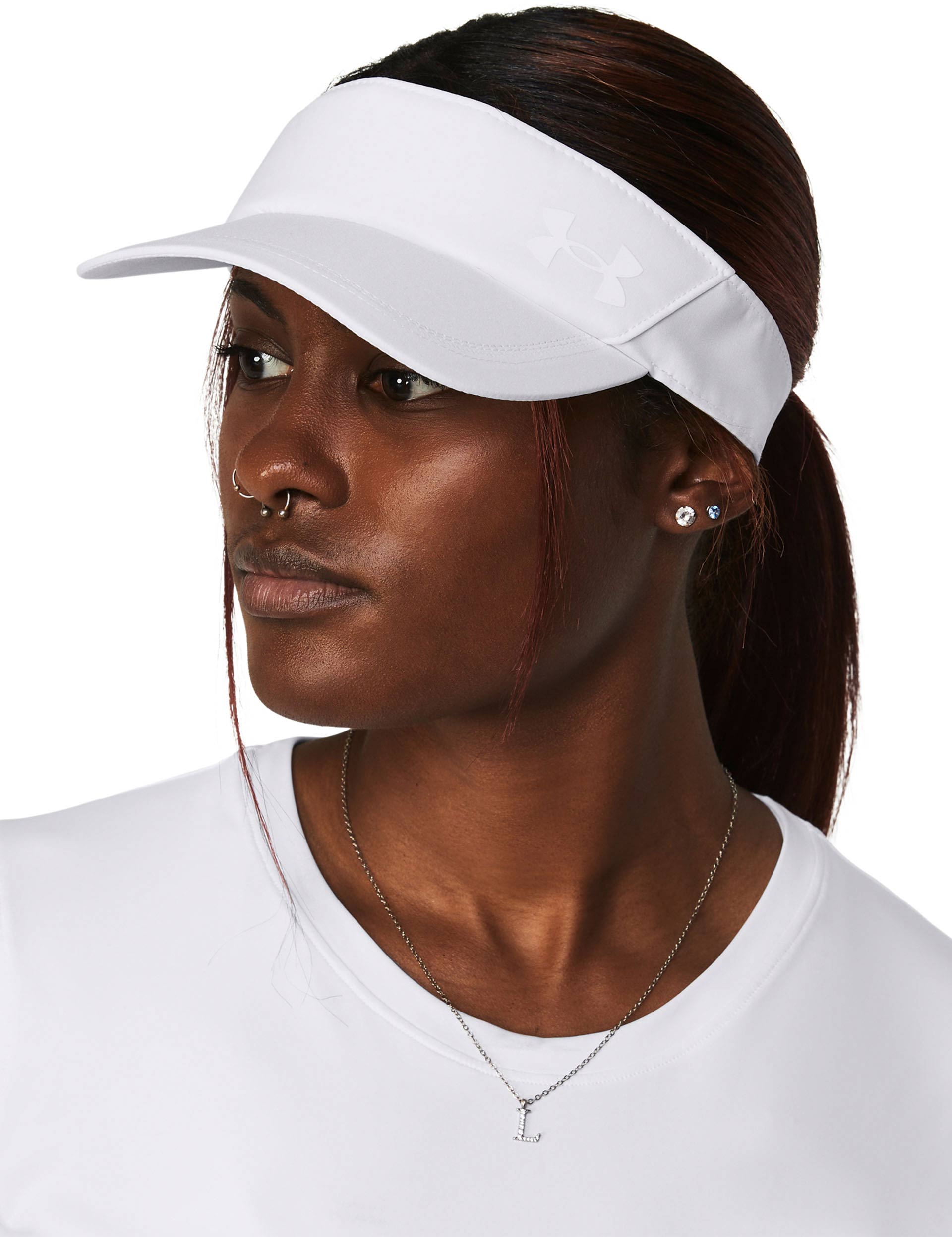 High-Visibility White Reflective Launch Visor - Safety Sun Shield for Running, Cycling, Motorcycling & Outdoor Sports