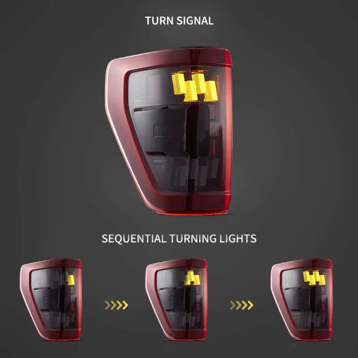 2021-2023 Ford F150 LED Tail Light Assembly - Full LED Replacement with Bright Lights & Easy Installation - Perfect for Night Driving, Off-Roading & Truck Customization