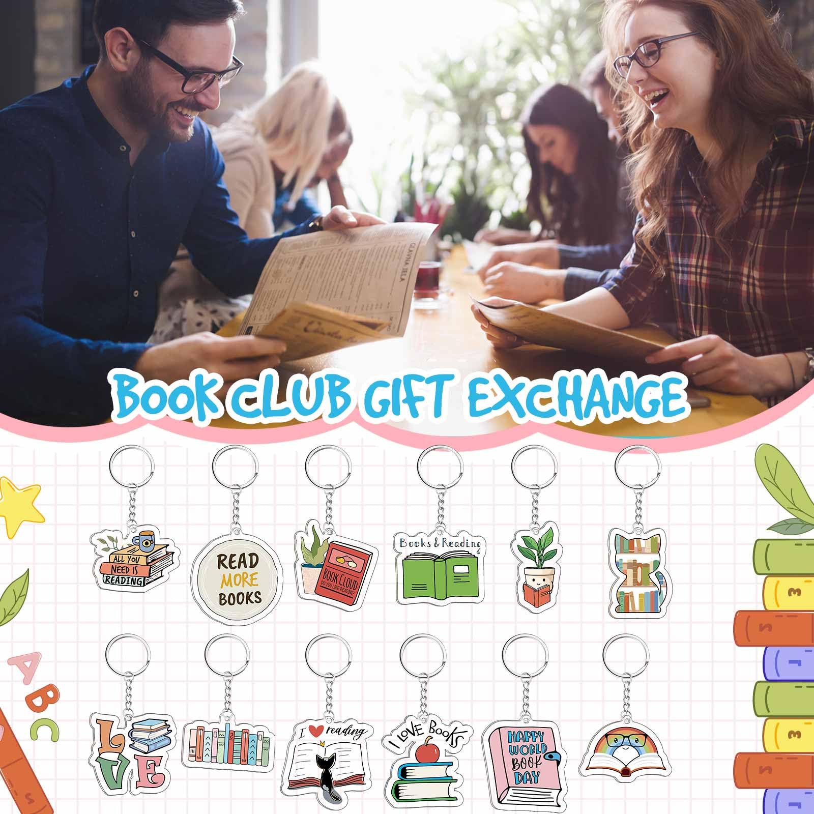 Funny Book Keychain for Book Lovers - Unique Bookish Party Favors & Birthday Gifts for Women - Perfect for Book Club Gifts, Reading Accessories & Literary-Themed Events