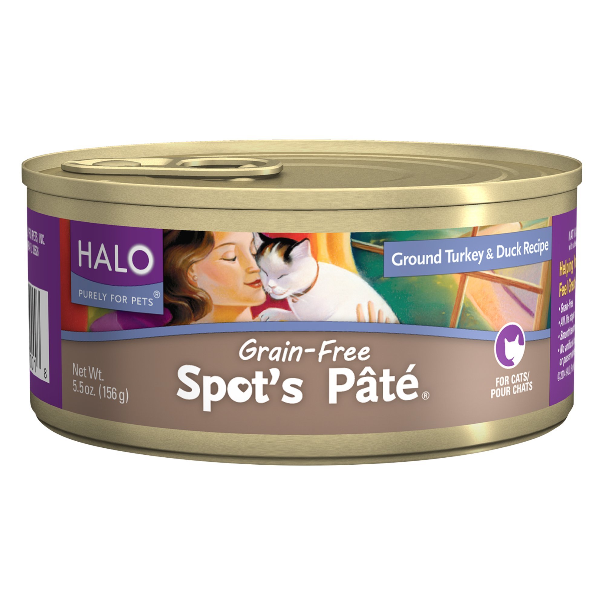 Premium Grain-Free Wet Cat Food Pate - Turkey & Duck Recipe for Extra Hydration | 5.5oz Canned Cat Food (12-Pack) | Ideal for Picky Eaters & Senior Cats | High Protein Meal for Indoor & Outdoor Cats