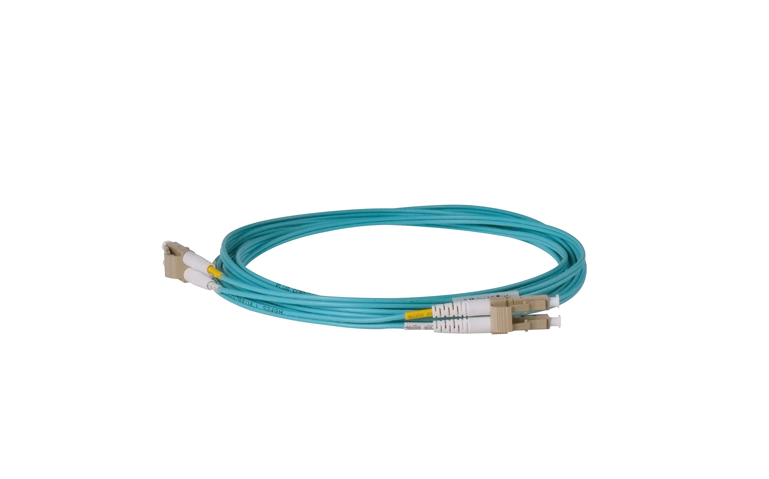 SpeedyFiberTX - 2-Pack 250ft OM3 10G Multimode Fiber Optic Cable (LC to LC Duplex, 50/125μm, Slim Zipcord Aqua LSZH Jacket) - Perfect for Data Centers, Server Rooms & High-Speed Networking