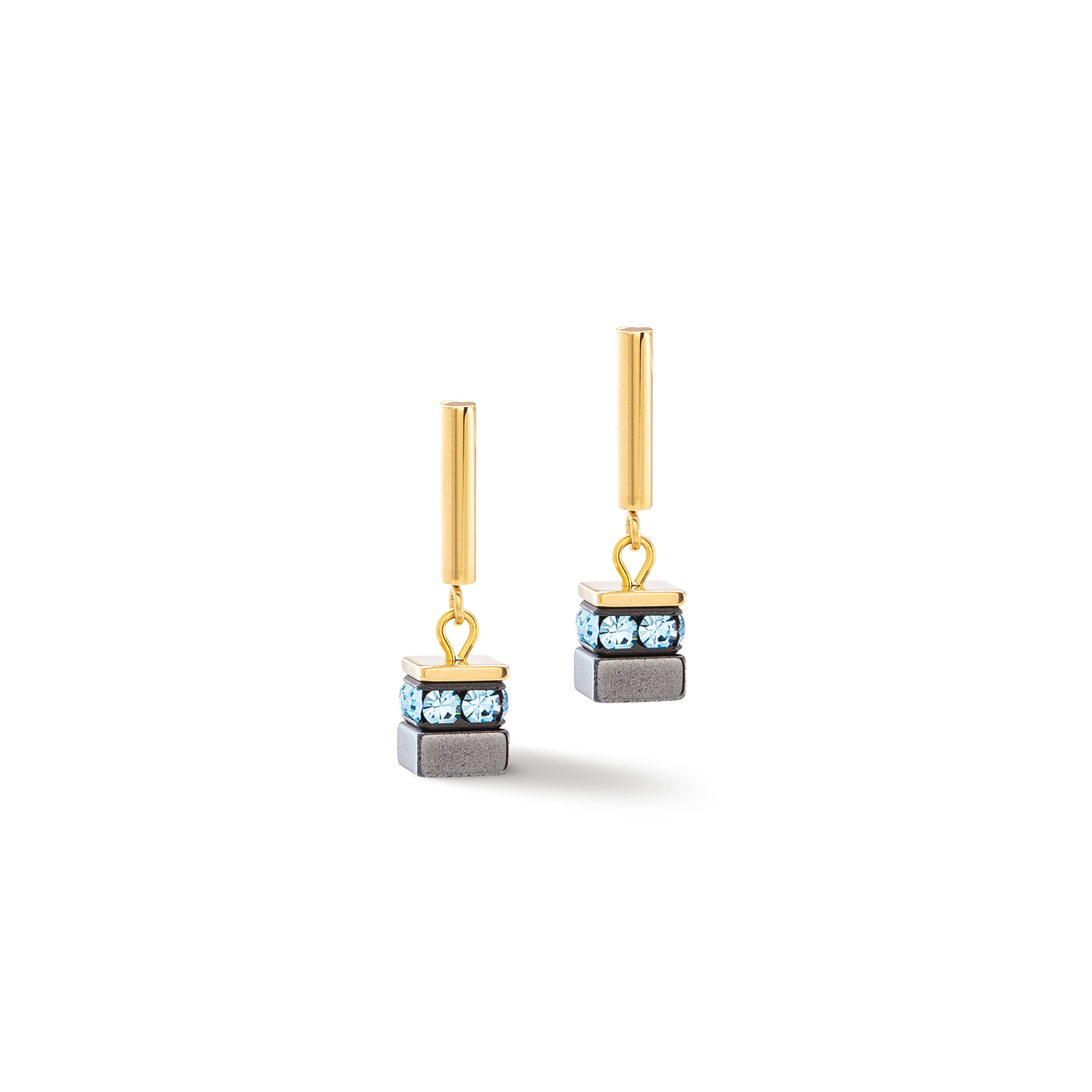 Sparkling Classic Gold Chain Earrings for Women - Multicolor Cubic Zirconia Dangle Earrings - Perfect for Parties, Weddings & Evening Events