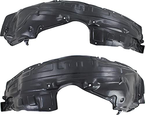Evan Fischer Front Fender Liners Set of 2 - Driver & Passenger Side Compatible with 2010-2015 Mazda CX-9 | Durable Plastic Replacement Parts MA1249144 & MA1248144 | Perfect for Off-Road Protection & Weatherproofing